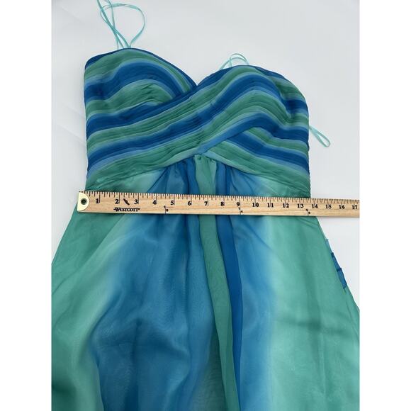 Vintage Cache Sweetheart Backless Jewel Formal Maxi Prom Dress Y2K Fairy Size 10 - Picture 11 of 11